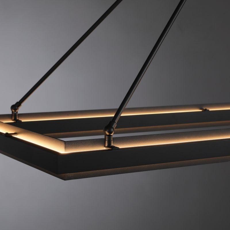 Knight 48 Inch Forged Iron Rectangular LED Chandelier