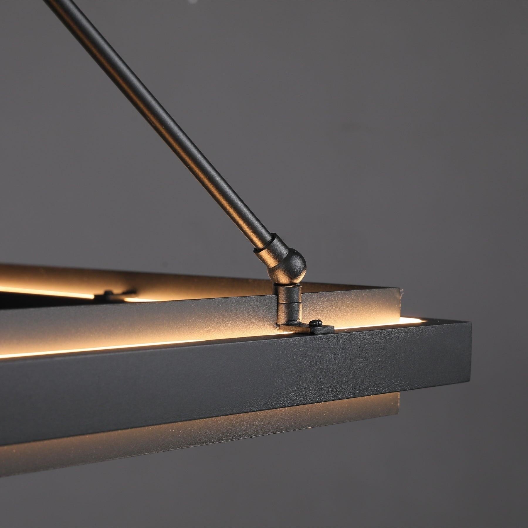 Knight 48 Inch Forged Iron Rectangular LED Chandelier