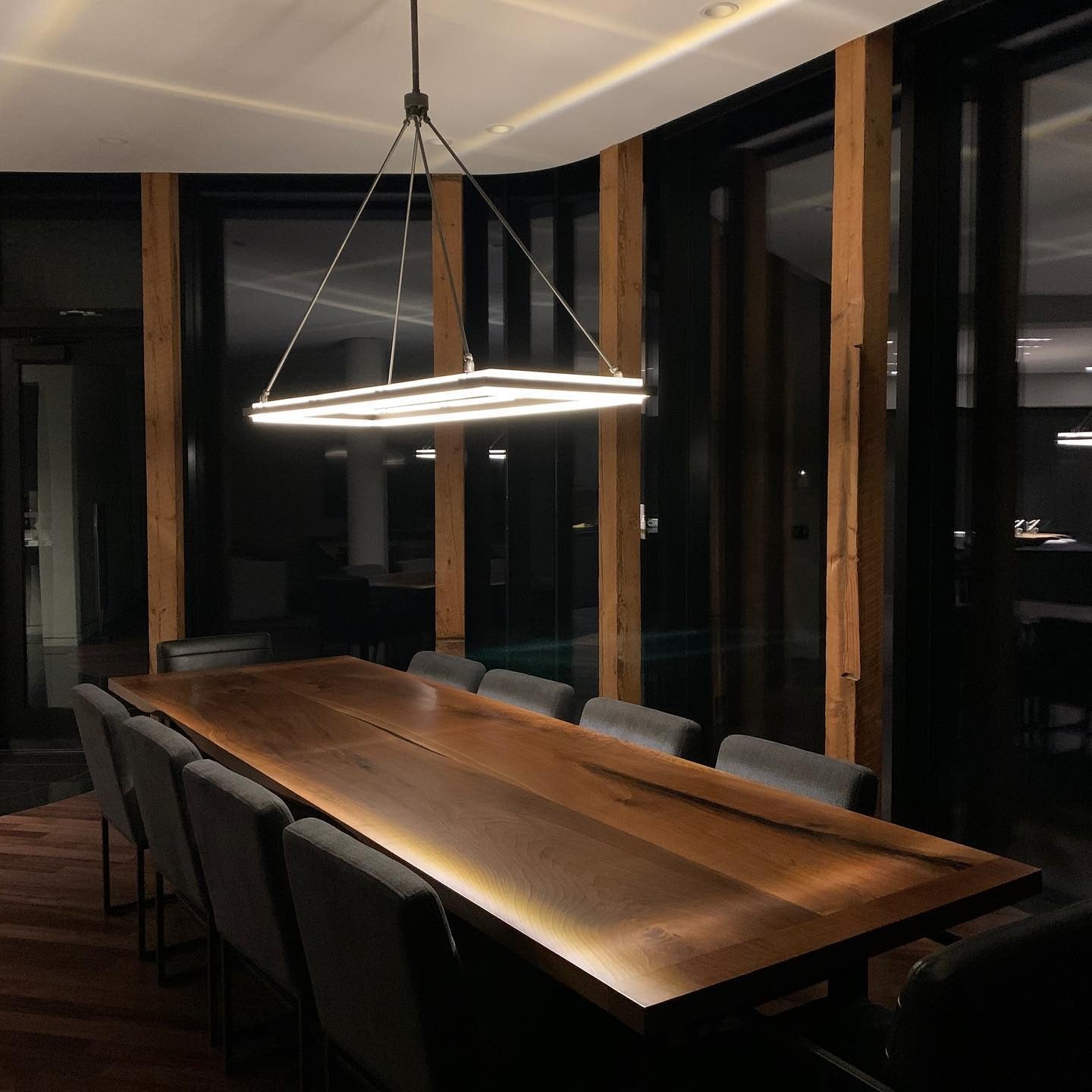 Knight 62 Inch Forged Iron Rectangular LED Chandelier