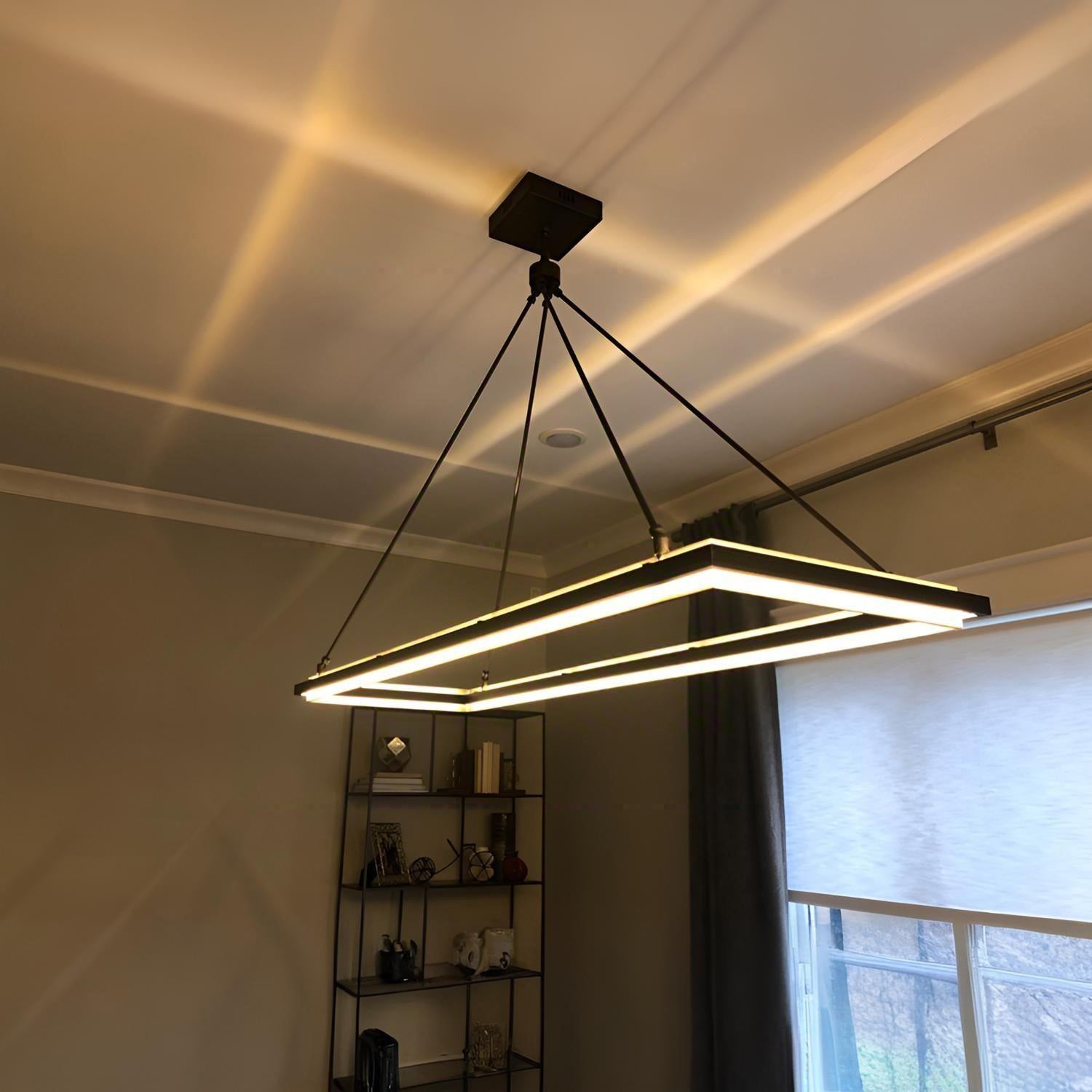 Knight 62 Inch Forged Iron Rectangular LED Chandelier