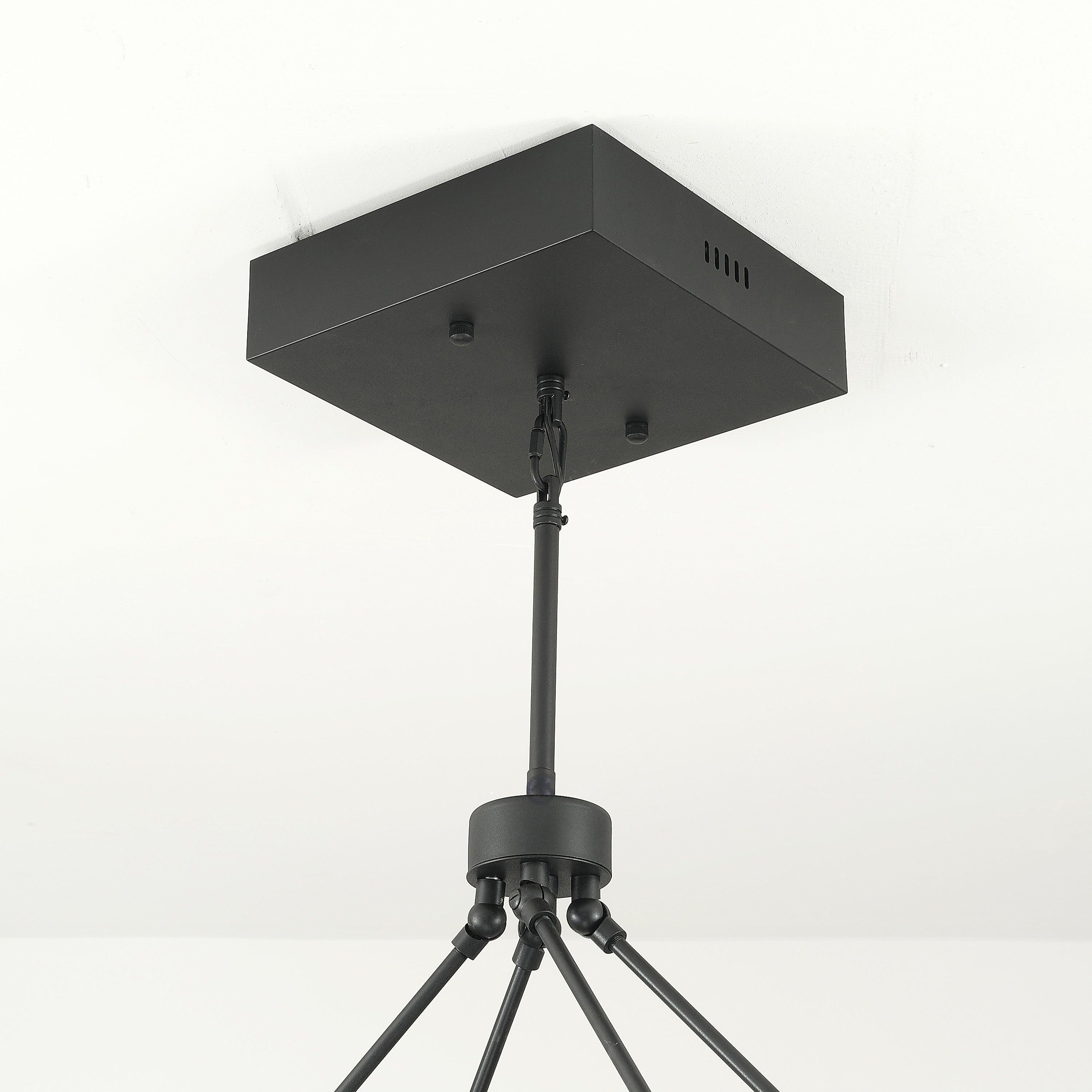 Knight 62 Inch Forged Iron Rectangular LED Chandelier
