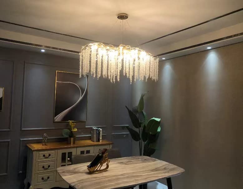 Branch Style Ceiling Light Crystal icicle Chandelier For Dining Table for Modern Home-MEET LIGHTING