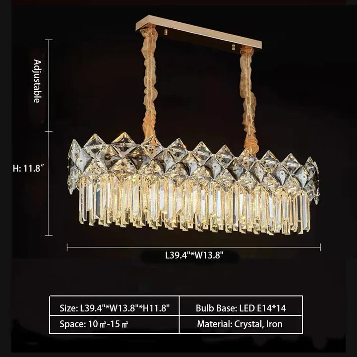 Modern Luxury Tiered Transparent Crystal Chandelier Suit for Living/Dining Room/Bedroom-MEET LIGHTING