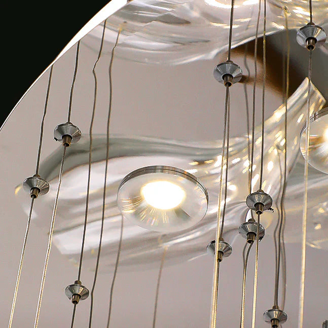 Light Luxury Art Design Petal-like Glass Chandeliers-MEET LIGHTING