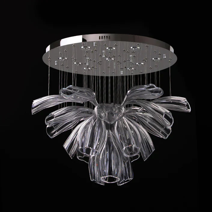 Light Luxury Art Design Petal-like Glass Chandeliers-MEET LIGHTING