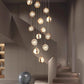 Modern Luxury Long Chandelier for Loft and Villa Spaces Chandelier Kevinstudiolives 16 Lights: 23.62" D x 118.1" H  