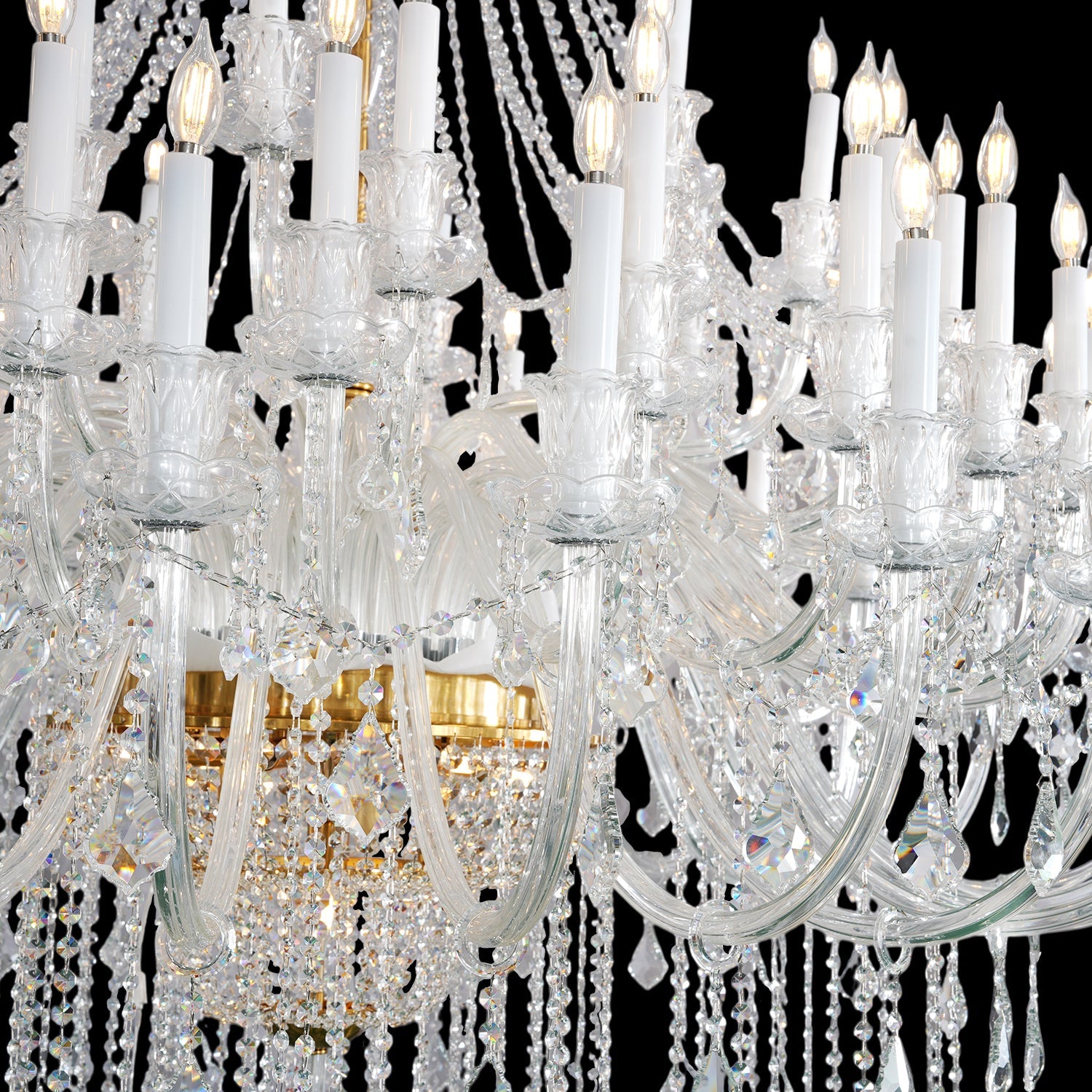 Extra Large Classic Traditional Crystal Chandelier 60/72/90 Lights for Hotel, Showroom, Foyer , Wedding Hall,Coffee Shop