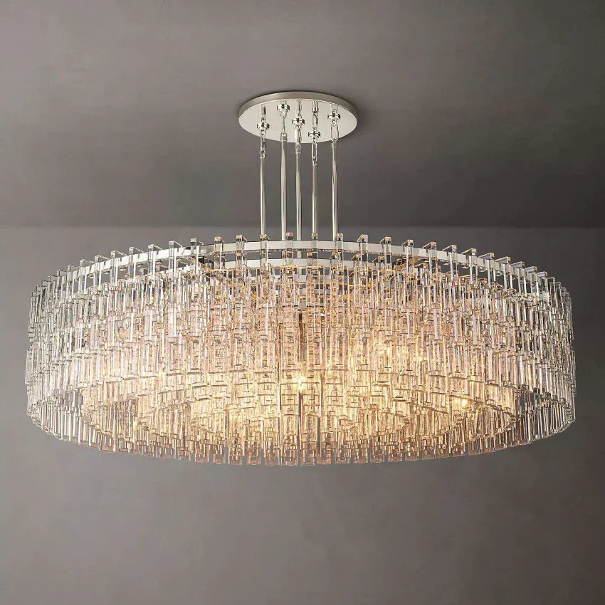 Mariogold Multi-Tier Crystal Chain Round Chandelier 60"