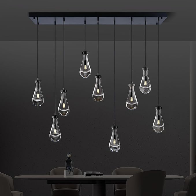 Modern Raindrop Rectangle Chandelier