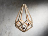 Wooden Prism Chandelier in Natural