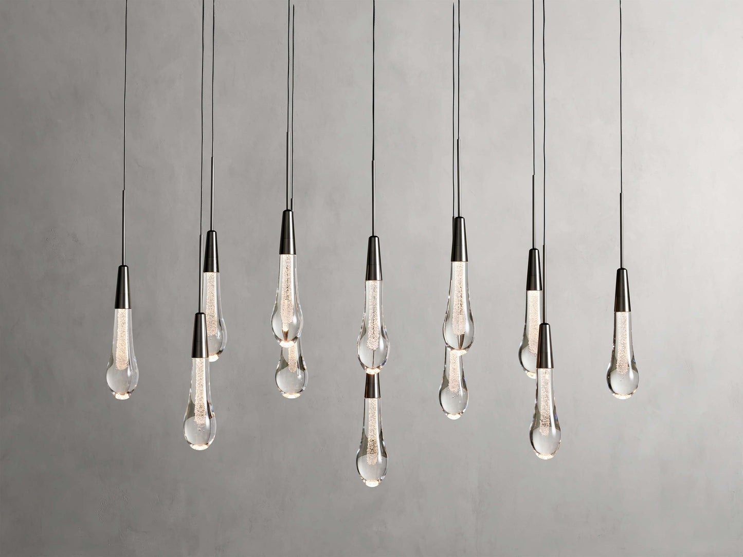 Modern Soltaire 37" Linear Chandelier