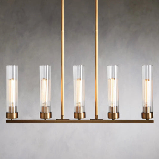 Andreas Glass Linear Chandelier Lighting