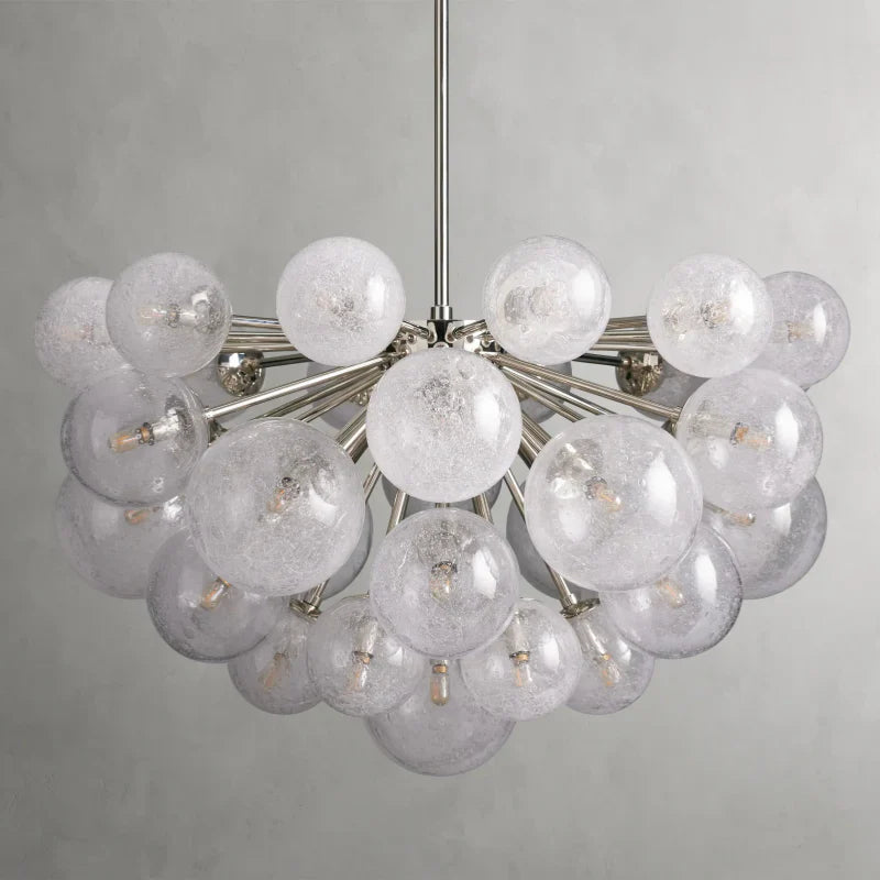 Mandoza Round Glass Globe Chandelier-MEET LIGHTING
