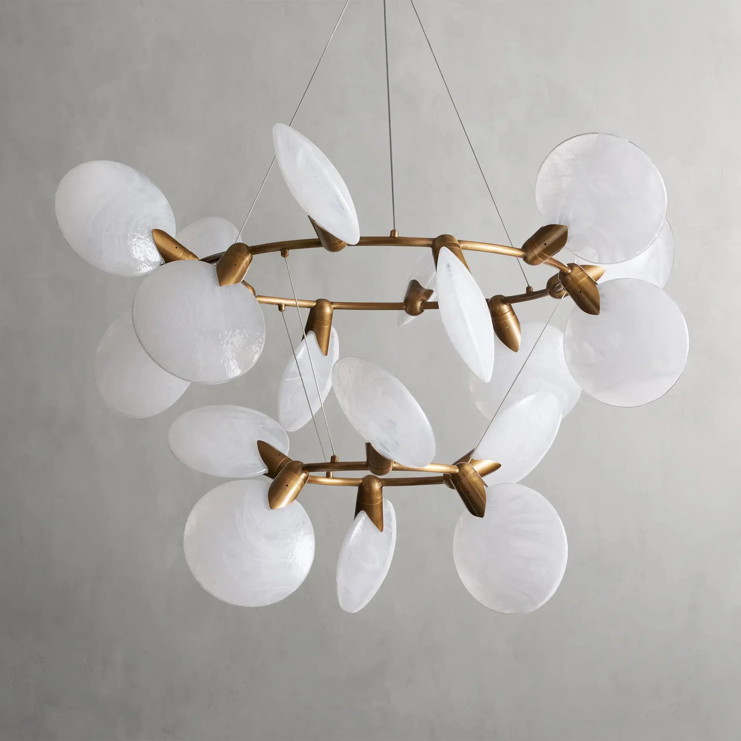 Lyla 2-Tiered Halo Chandelier-MEET LIGHTING