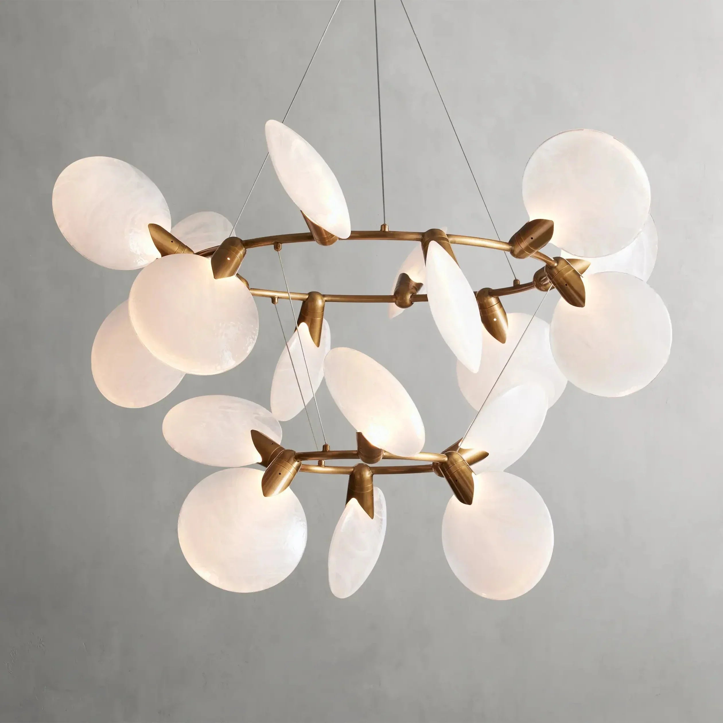 Lyla 2-Tiered Halo Chandelier-MEET LIGHTING