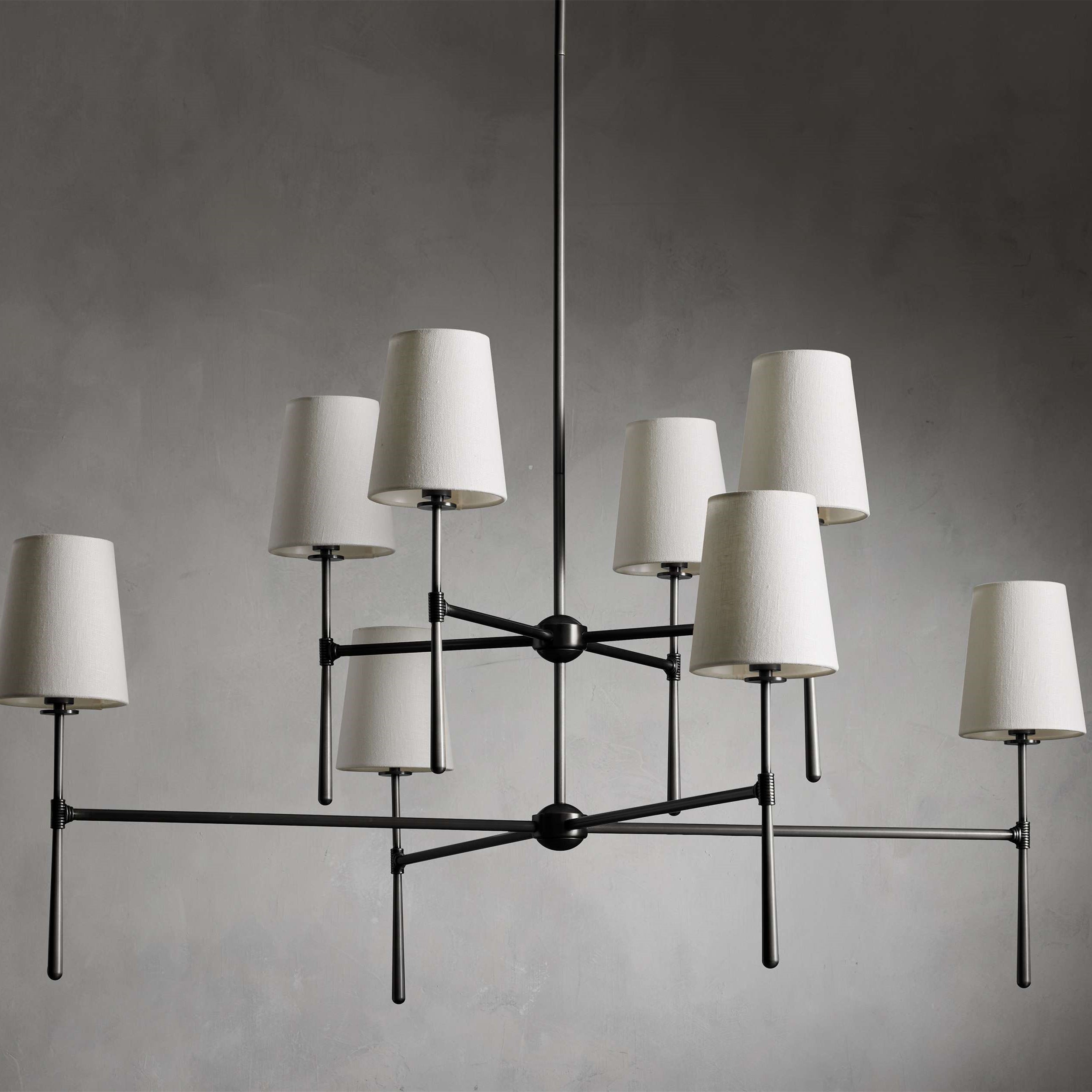 Rhodes 2-Tier Round Chandelier-MEET LIGHTING