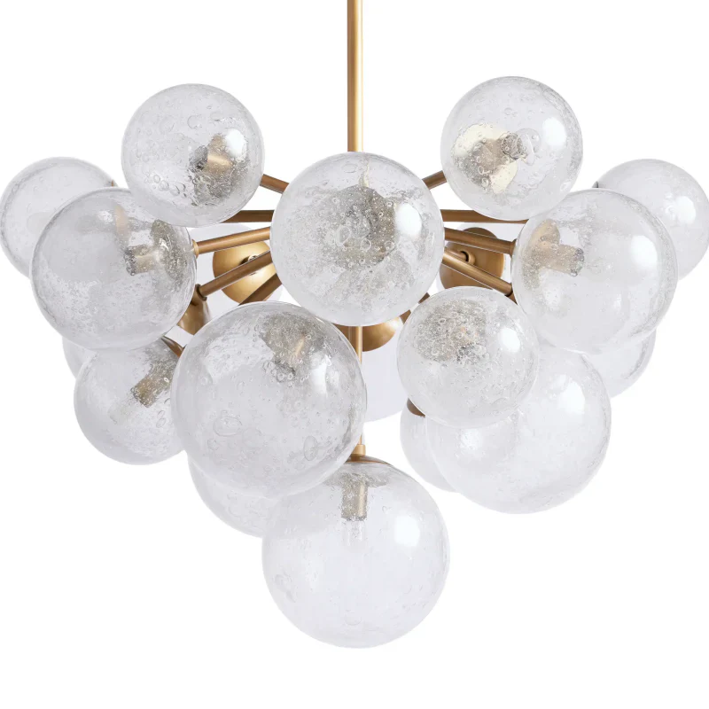 Mandoza Round Glass Globe Chandelier-MEET LIGHTING