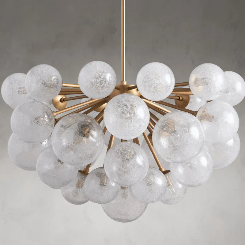 Mandoza Round Glass Globe Chandelier-MEET LIGHTING