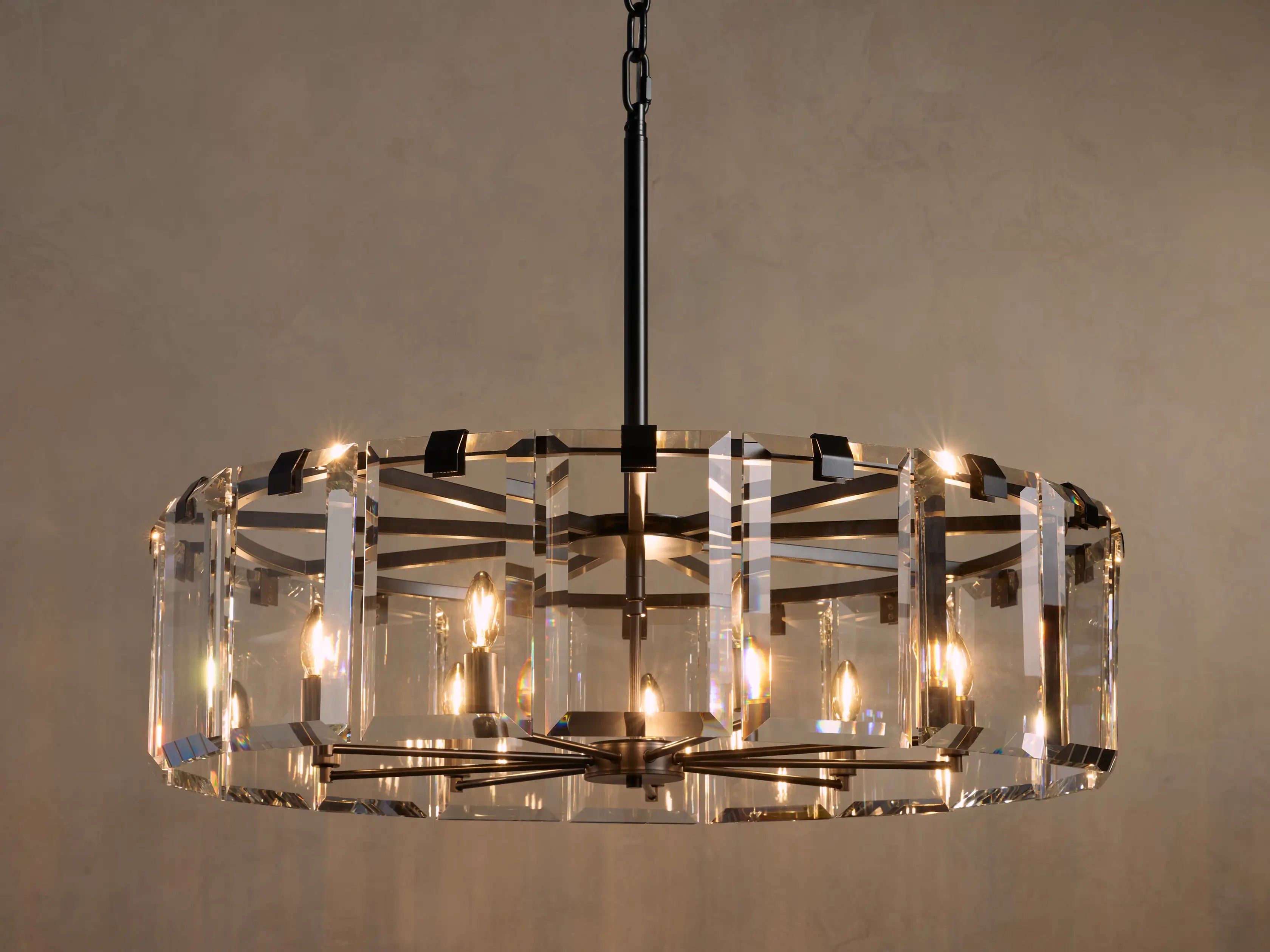 Modern Amaya Crystal Round Chandelier