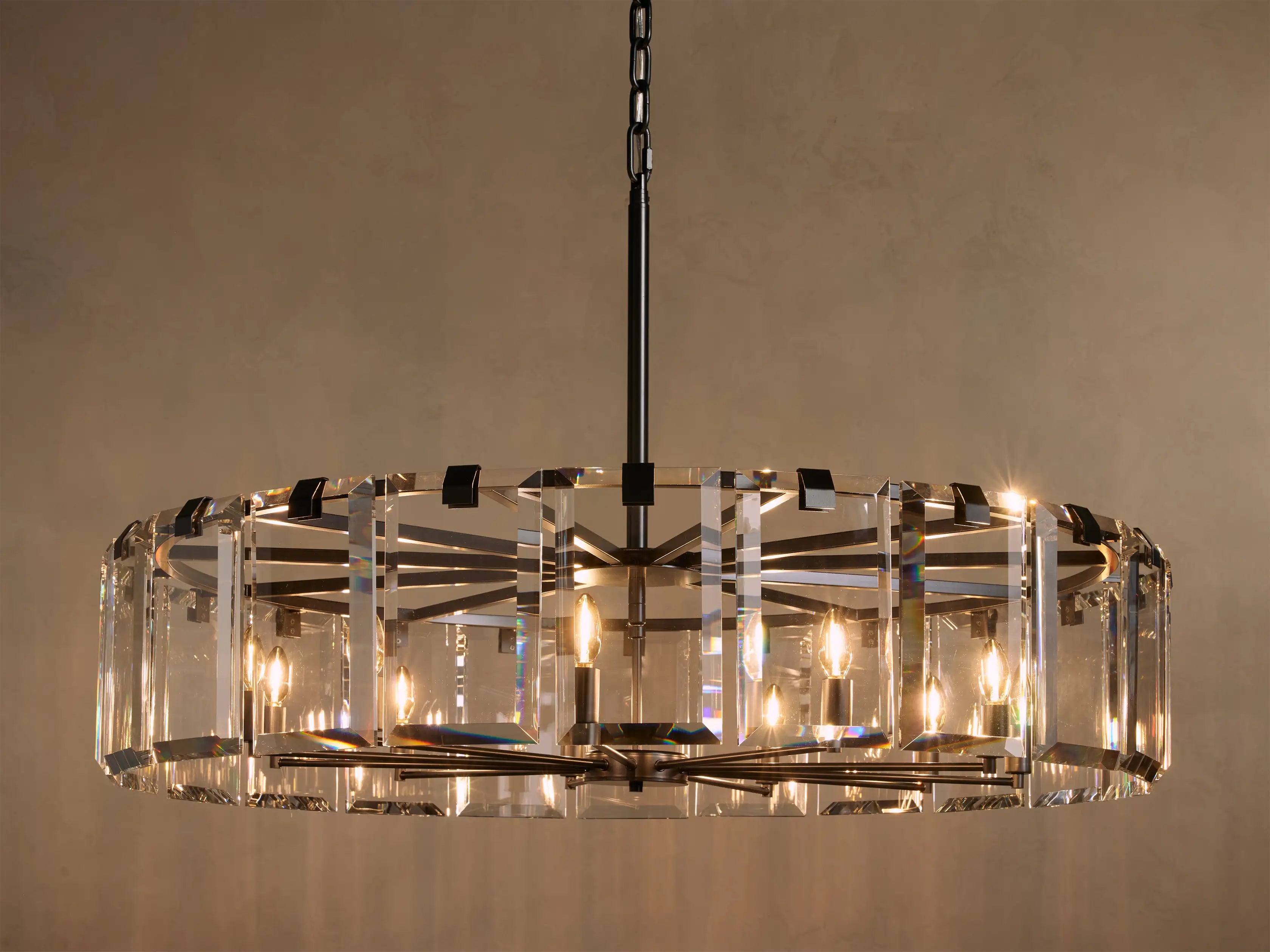Modern Amaya Crystal Round Chandelier