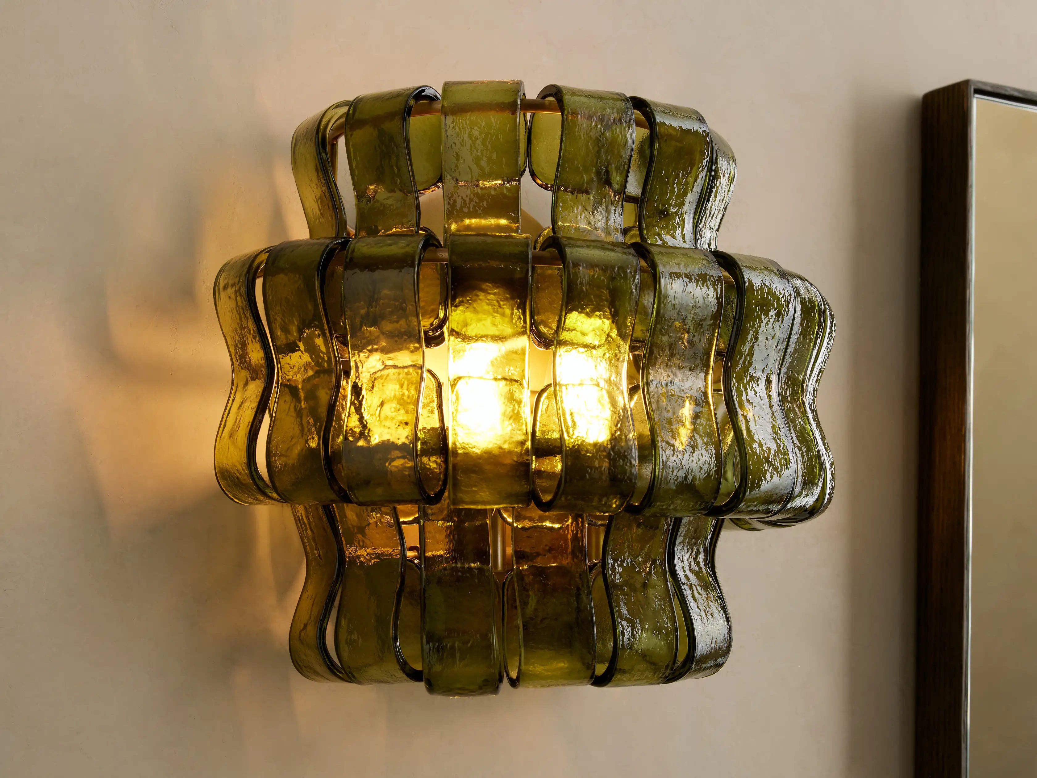 Ghiaccio Art Glass Wall Sconce