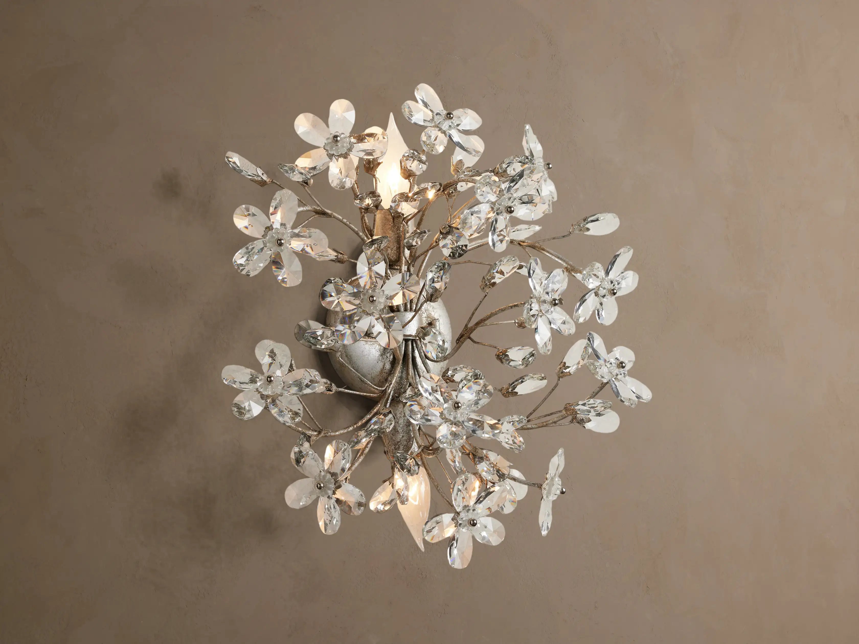 Fiore 2-Light Crystal Wall Sconce