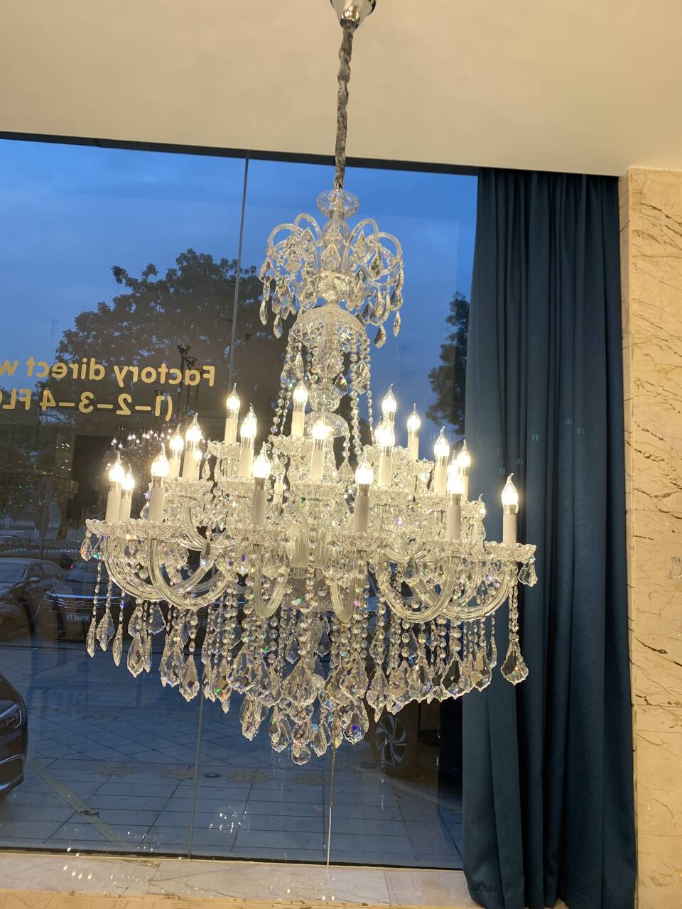 Luxury Classic Clear Crystal Chandelier for Foyer/Staircase/Entryway/Hallway-MEET LIGHTING