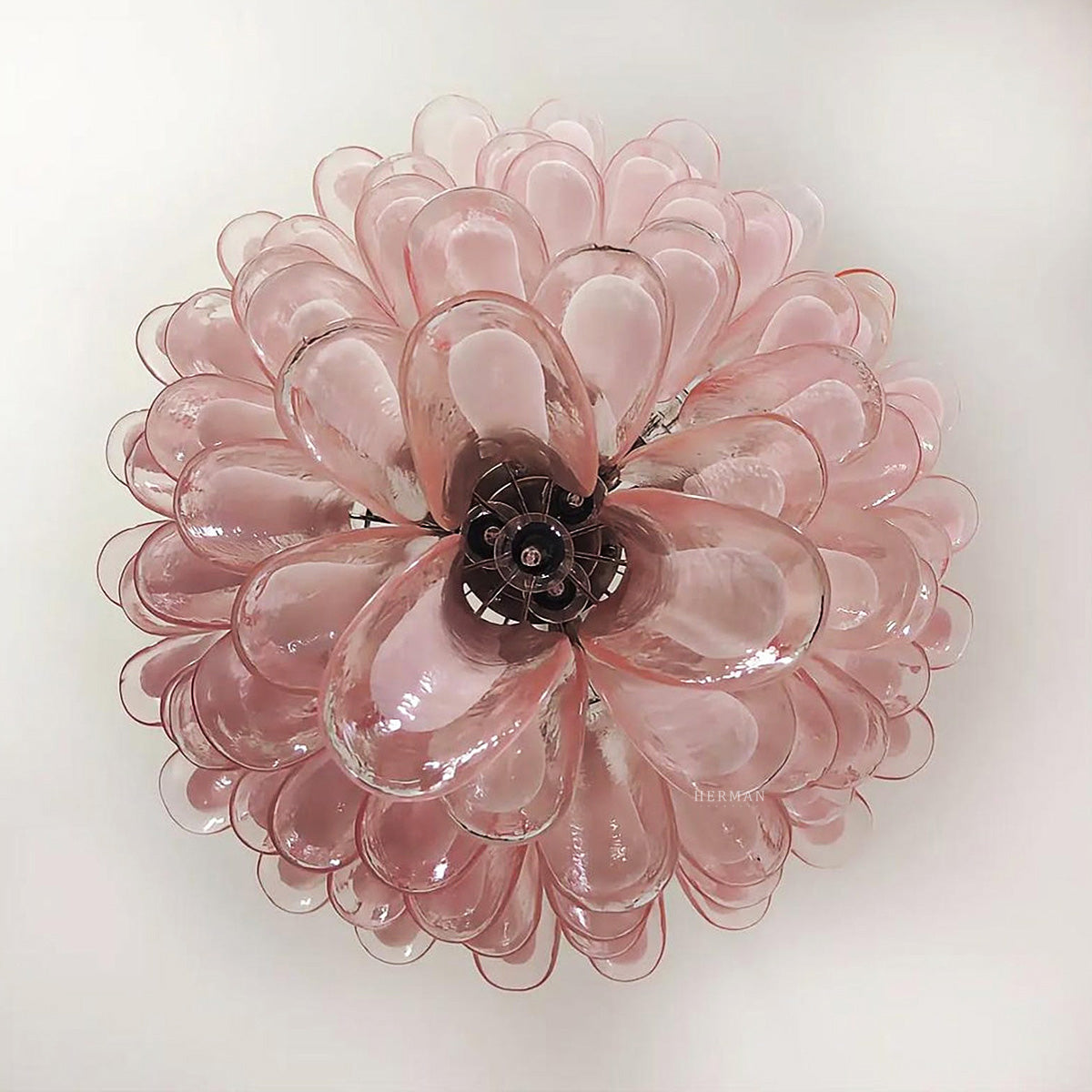 Murano Chandelier – 52 petals – Pink