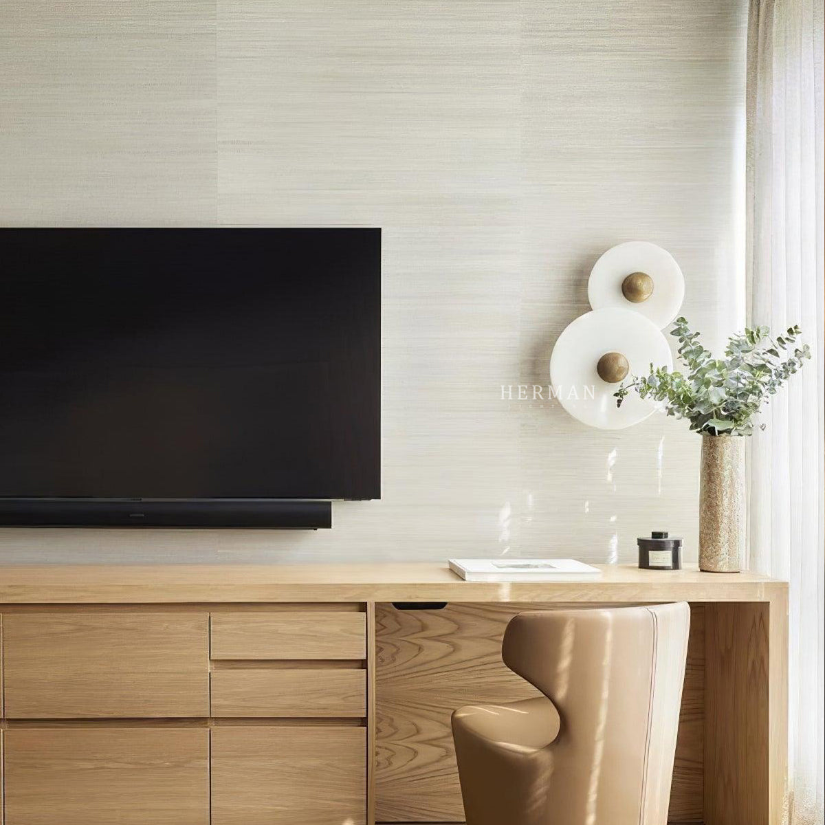 Median Alabaster Flush mount - 2 Surface by Meetlighting