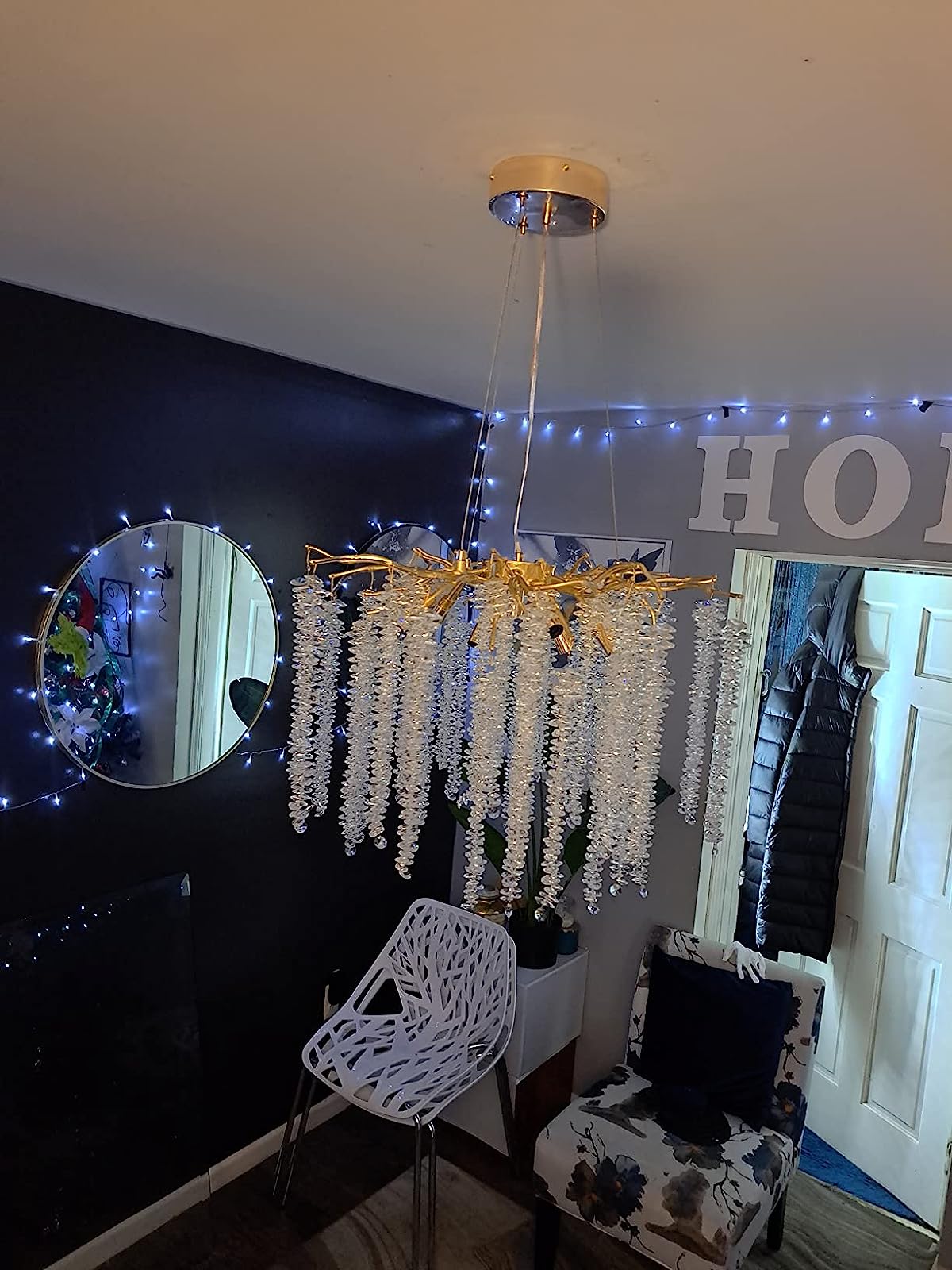 Branch Style Ceiling Light Crystal icicle Chandelier For Dining Table for Modern Home-MEET LIGHTING