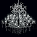 75" wide chrome maria crystal chandelier