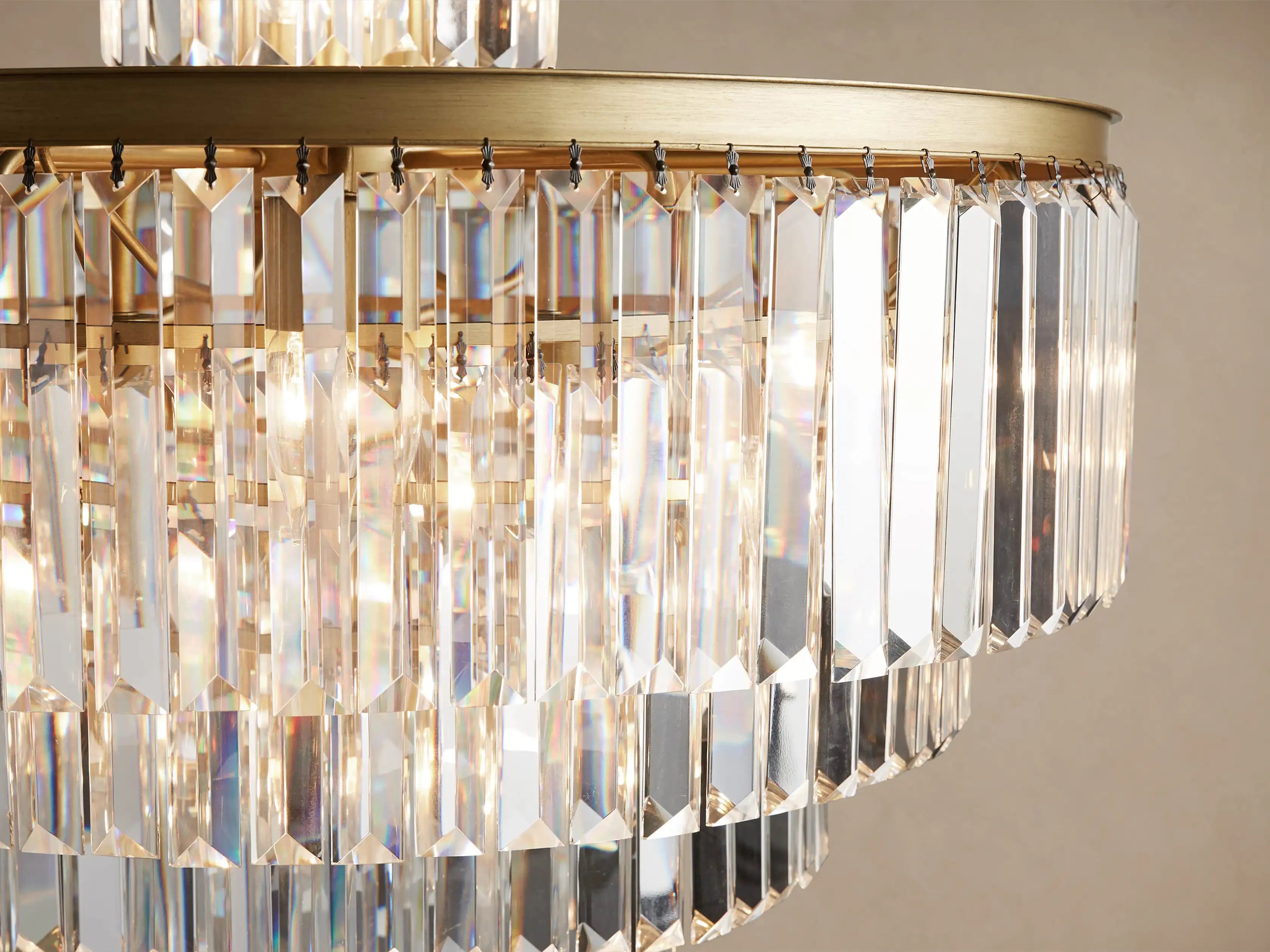 Leyland Crystal Chandelier 20" 32"