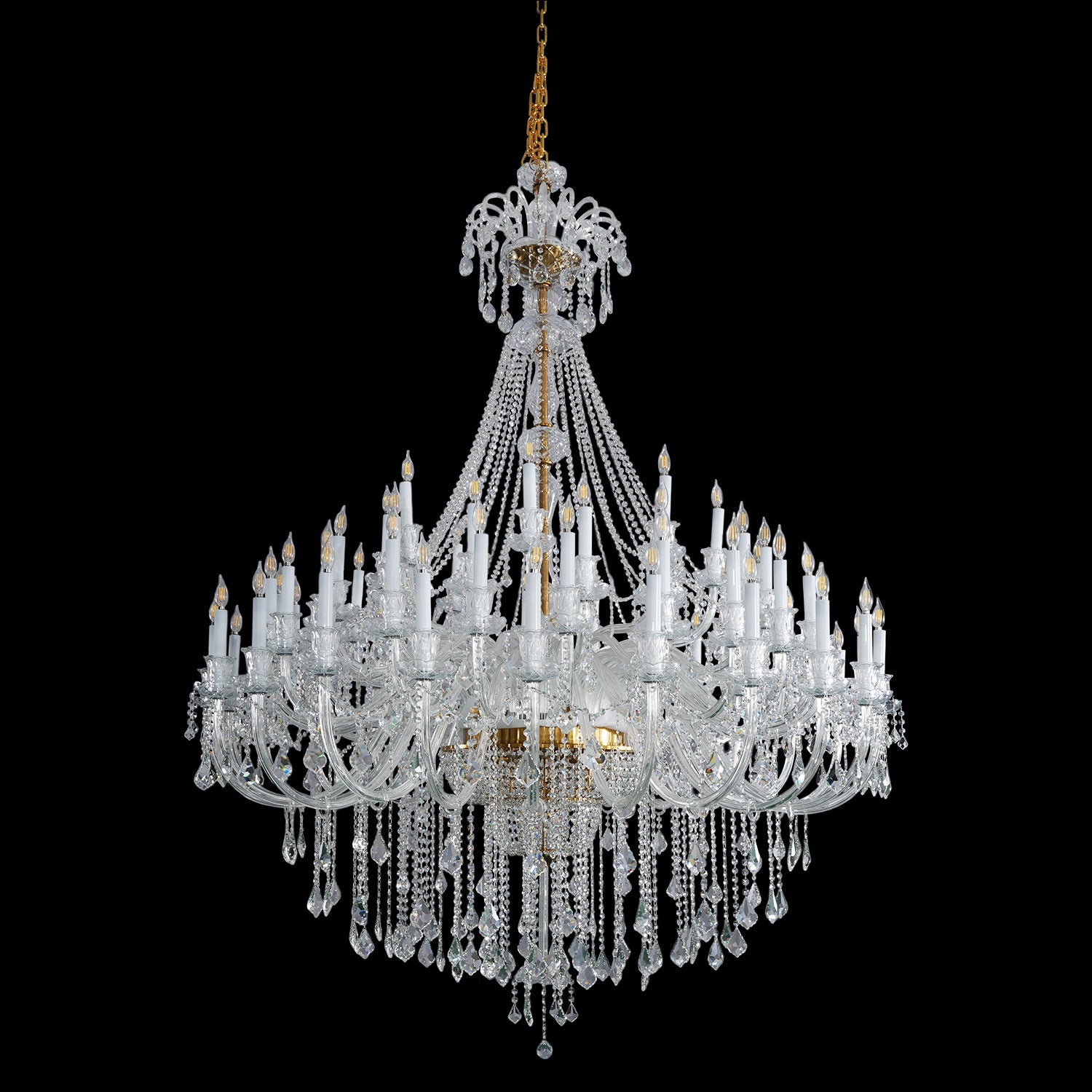 Extra Large Classic Traditional Crystal Chandelier 60/72/90 Lights for Hotel, Showroom, Foyer , Wedding Hall,Coffee Shop