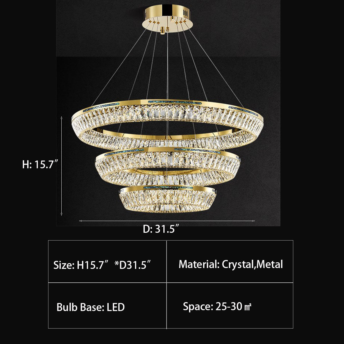 Light Luxury Creative Multi-layer Shell Crystal Art Chandelier for Living/Dining Room-MEET LIGHTING