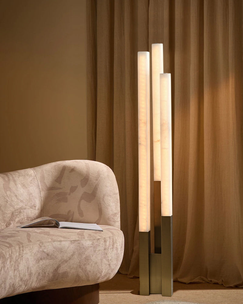Modern Soft Glow LED Alabaster High Standing Floor Lamp by Meetlighting