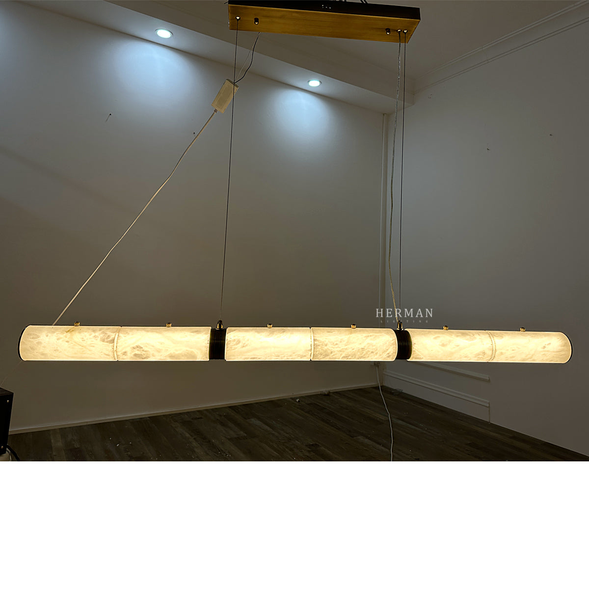 Alabaster Magnificence Art Linear Chandelier
