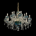 French Romantic Blue Crystal Designer Chandelier Modern Art Candle Branch Light Fixture For Bedroom/Living Room/Dining Room-MEET LIGHTING
