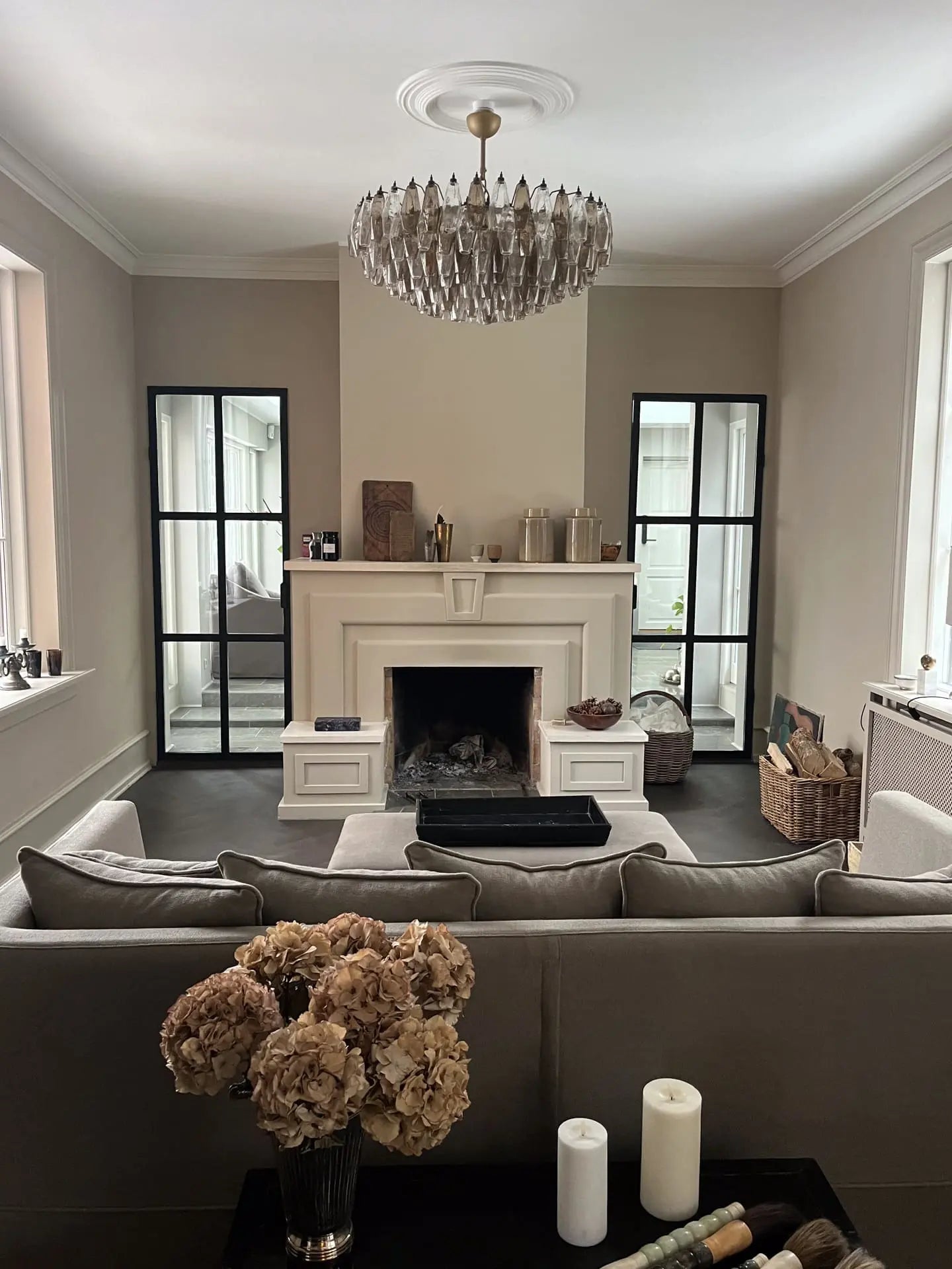 Murano Chandelier – Poliedri – 185 glass – White Alabaster by Meetlighting