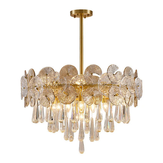 Copper Postmodern Luxury Crystal Chandelier