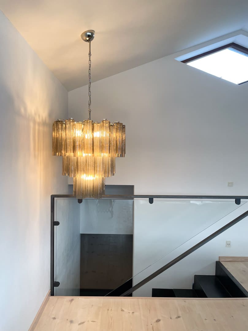 Murano Chandelier – 48 tubes – Smoked