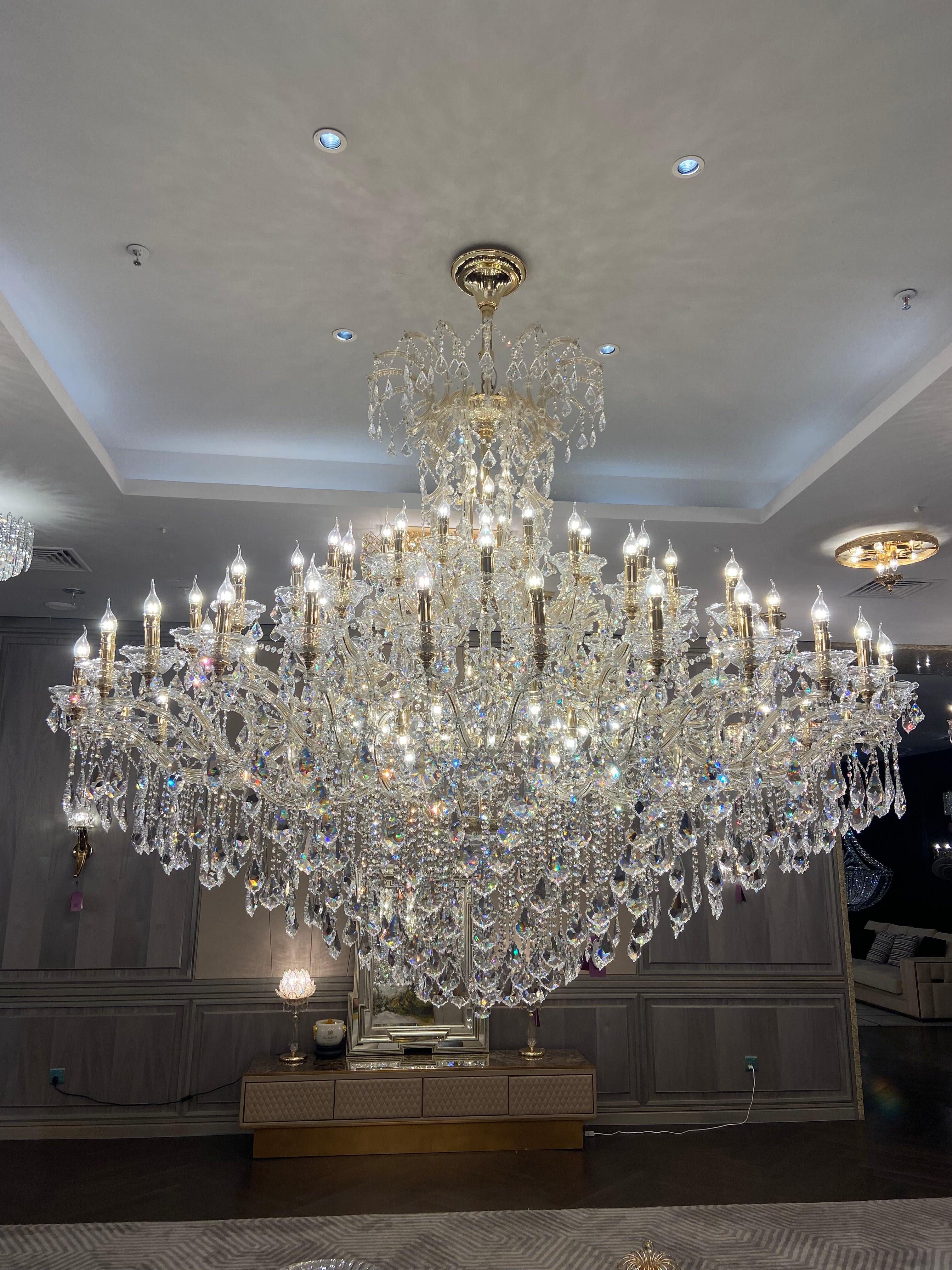 Extra Large Multi-layers Luxury Candle Branch Crystal Chandelier for Living Room/Foyer/Stairs-MEET LIGHTING