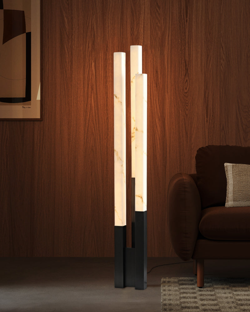 Modern Soft Glow LED Alabaster High Standing Floor Lamp by Meetlighting