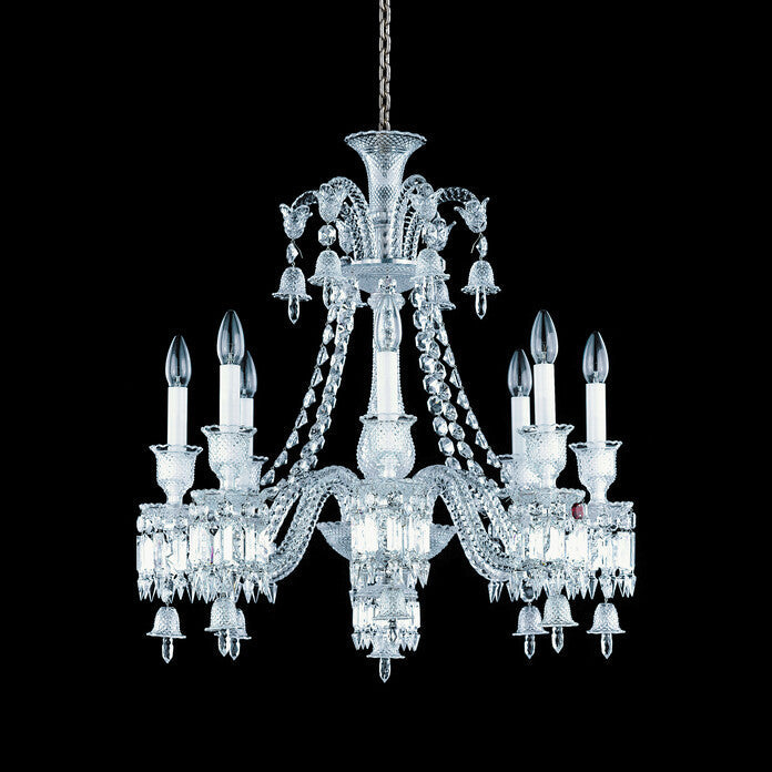 Light Luxury Classic Short Version Tiered Candle Light Crystal Chandelier for High-ceiling Rooms/Living Room-MEET LIGHTING