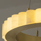 Alabaster Brass Modern Avalon Halo Chandelier