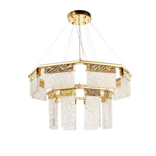 Aimee 2-Tier Round Down-Light Chandelier