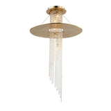 Angelina Brass Crystal Flushmount