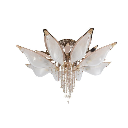 Meet Open-Flower Crystal Flushmount