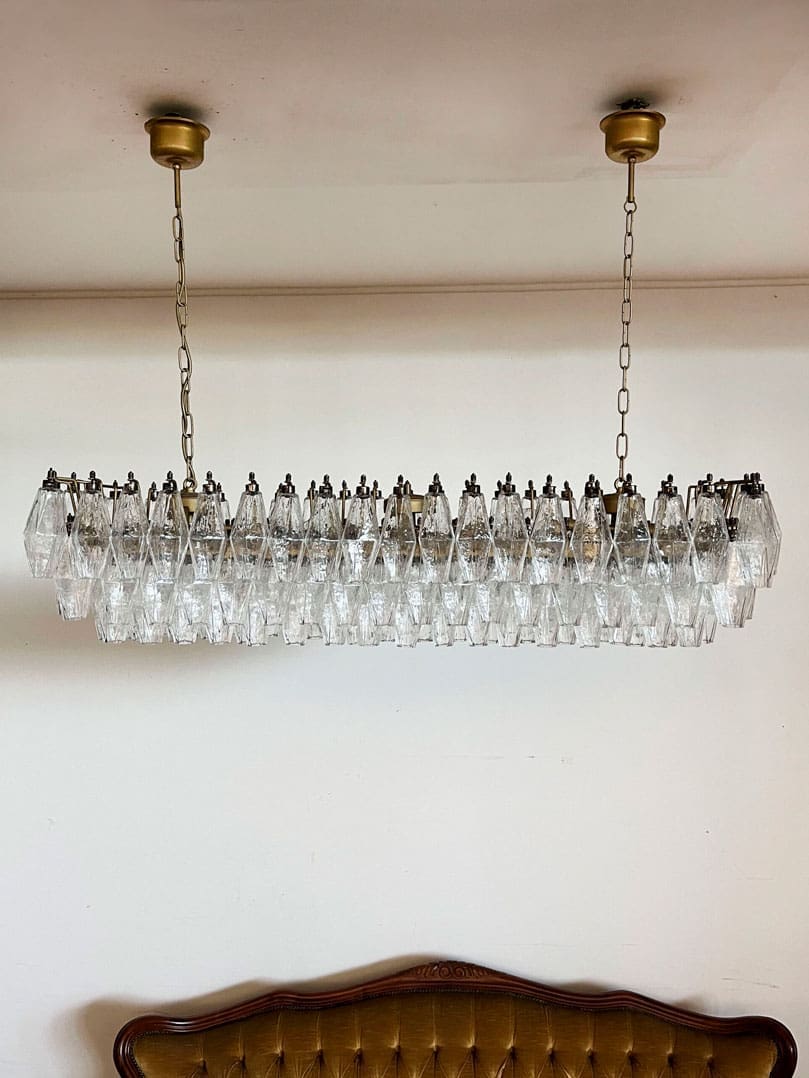Poliedri 138-Glass Murano Chandelier