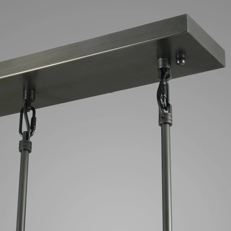 Raindrop Modern Linear 5-light Chandelier Over Dining Table