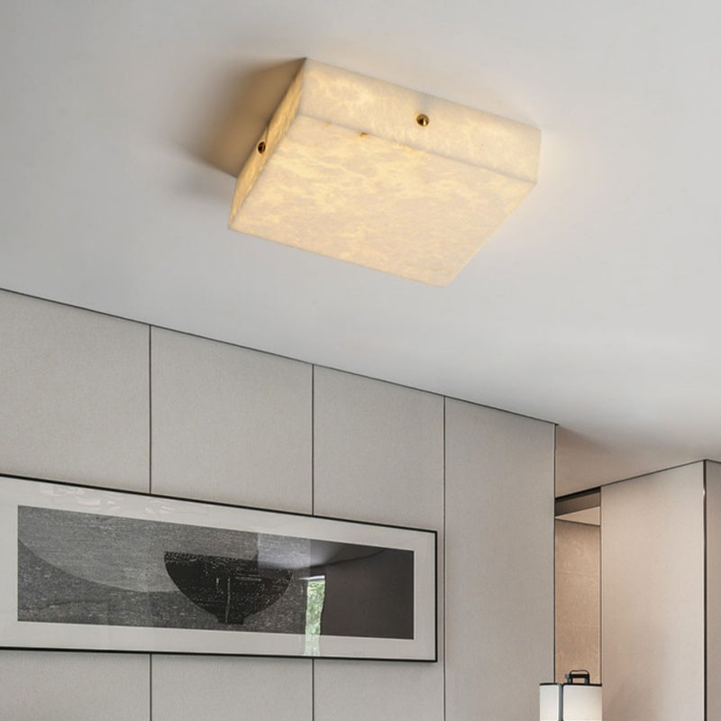 Alabaster Square Flush Mount Ceiling Light